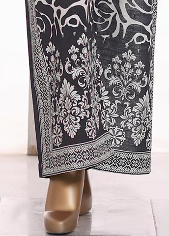 2 Piece Printed Black & White Khaddar Shirt & Trouser