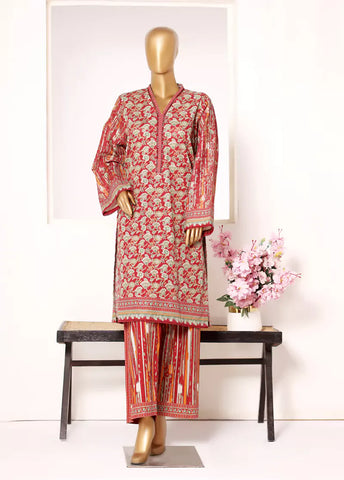 2 Piece Printed MultiColor Khaddar Shirt & Trouser
