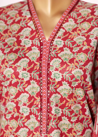 2 Piece Printed MultiColor Khaddar Shirt & Trouser