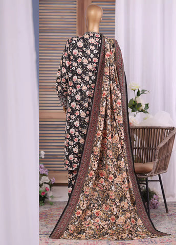 WK-25101-EMB- 3 Piece Khaddar Emboidered Stitched Suit