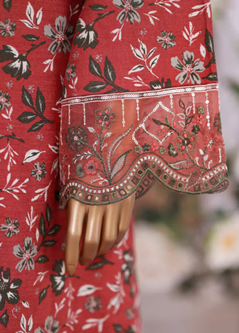 WK-25102-EMB- 3 Piece Khaddar Emboidered Stitched Suit