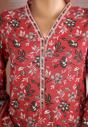 WK-25102-EMB- 3 Piece Khaddar Emboidered Stitched Suit