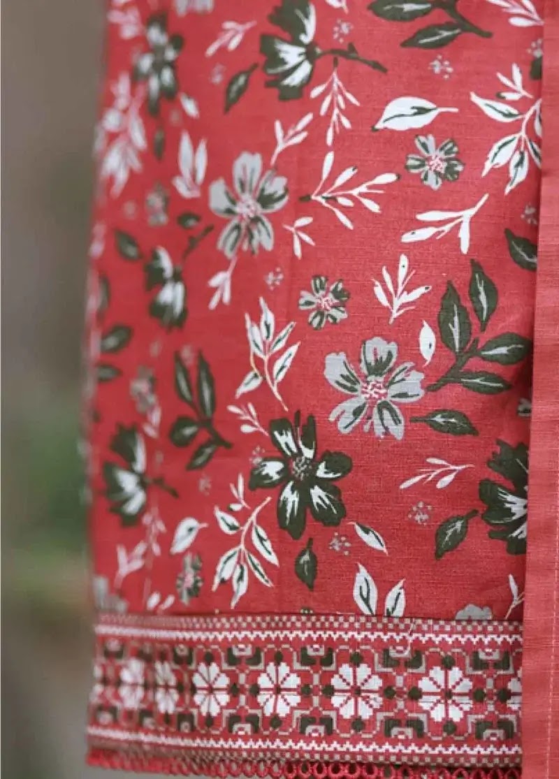 Bin Saeed Fabric - WK-25102-PR- 3 Piece Khaddar Printed Stitched Suit