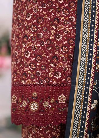 WK-25103-EMB- 3 Piece Khaddar Emboidered Stitched Suit