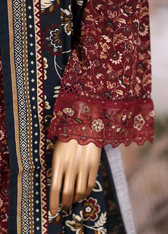 WK-25103-EMB- 3 Piece Khaddar Emboidered Stitched Suit