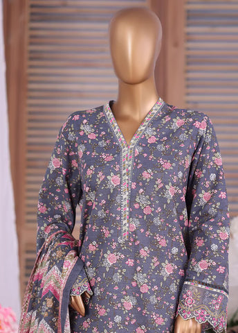 WK-25104-EMB- 3 Piece Khaddar Emboidered Stitched Suit