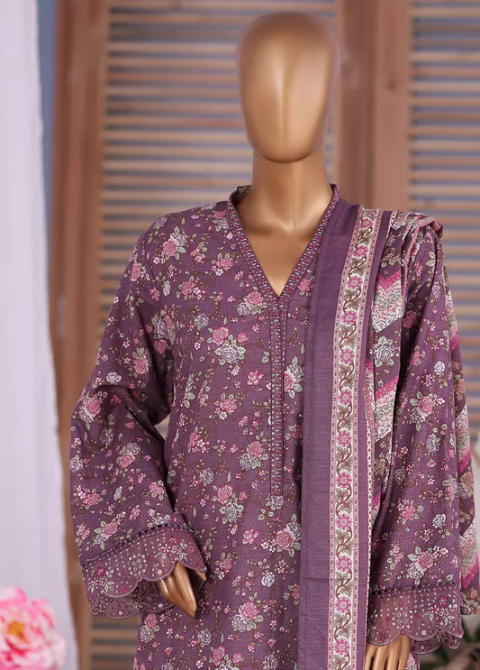 WK-25105-EMB- 3 Piece Khaddar Emboidered Stitched Suit