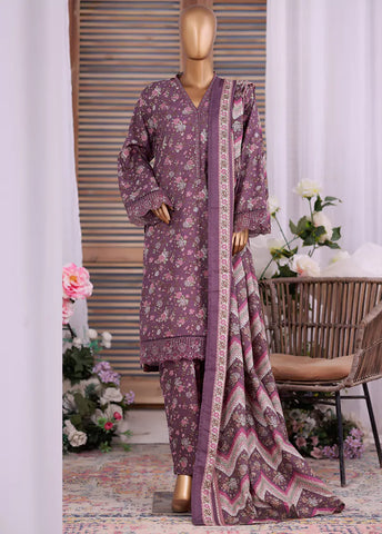 WK-25105-EMB- 3 Piece Khaddar Emboidered Stitched Suit