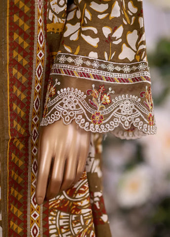 WK-25106-EMB- 3 Piece Khaddar Emboidered Stitched Suit