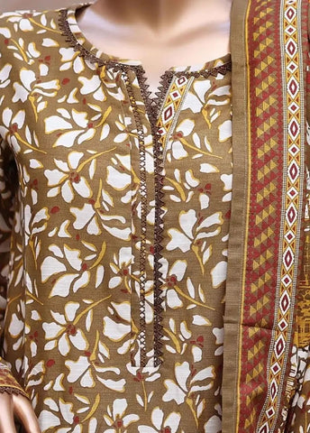 Bin Saeed Fabric - WK-25106-PR- 3 Piece Khaddar Printed Stitched Suit