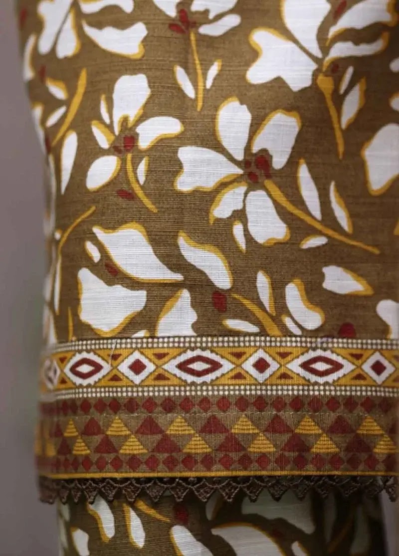 Bin Saeed Fabric - WK-25106-PR- 3 Piece Khaddar Printed Stitched Suit