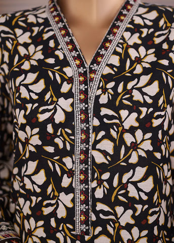 WK-25107-EMB- 3 Piece Khaddar Emboidered Stitched Suit