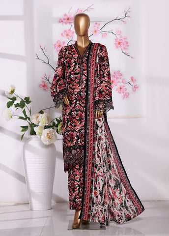 3 Piece Embroidered MultiColor Khaddar Shirt with Trouser & Dupatta