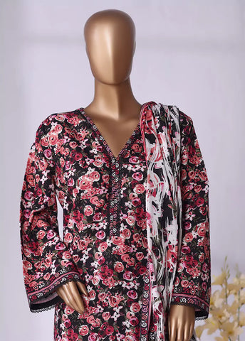 WK-25109-PR- 3 Piece Khaddar Printed Stitched Suit