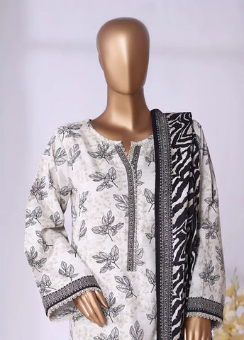WK-25111-PR- 3 Piece Khaddar Printed Stitched Suit