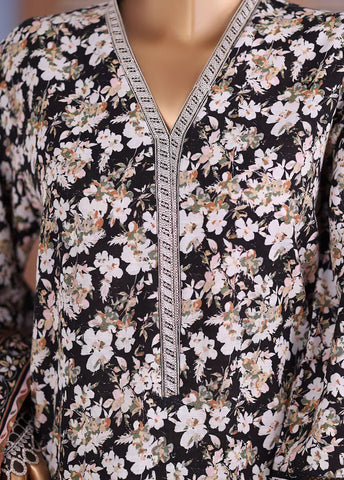 WK-25112-EMB- 3 Piece Khaddar Emboidered Stitched Suit