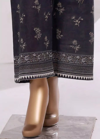 2 Piece Printed Black Khaddar Shirt & Trouser