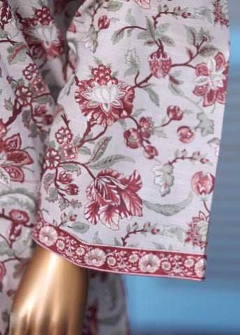 3 Piece Printed MultiColor Khaddar Shirt with Trouser & Dupatta