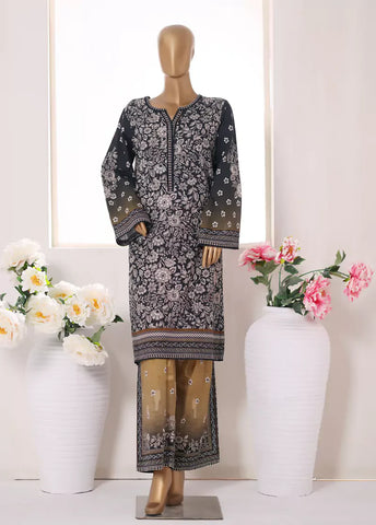 2 Piece Printed MultiColor Khaddar Shirt & Trouser