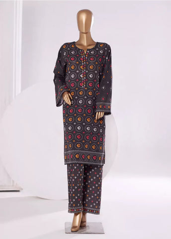 2 Piece Printed MultiColor Khaddar Shirt & Trouser