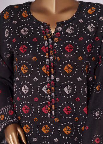 2 Piece Printed MultiColor Khaddar Shirt & Trouser