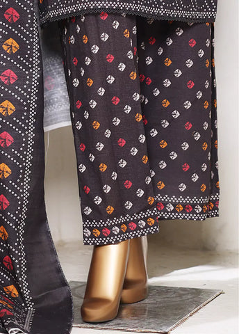 3 Piece Printed MultiColor Khaddar Shirt with Trouser & Dupatta