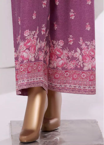 2 Piece Printed Muave Khaddar Shirt & Trouser