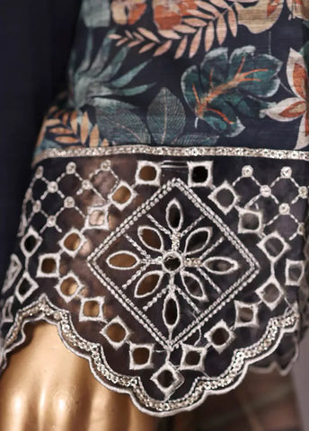 WK-2524-EMB- 3 Piece Khaddar Emboidered Stitched Suit