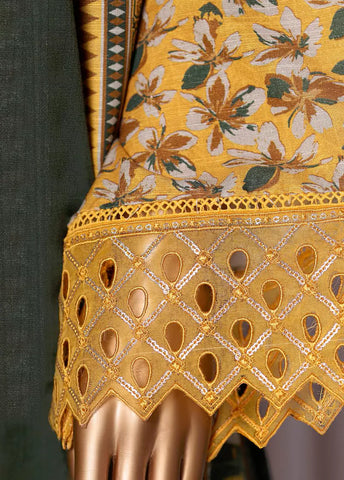 WK-2525-EMB- 3 Piece Khaddar Emboidered Stitched Suit