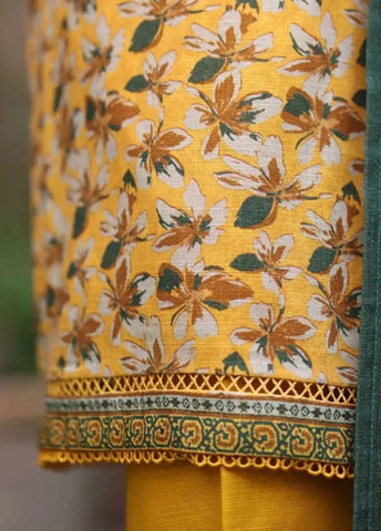 Bin Saeed Fabric - WK-2525-PR- 3 Piece Khaddar Printed Stitched Suit