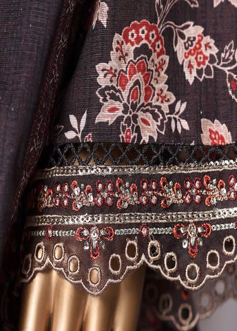 WK-2530-EMB- 3 Piece Khaddar Emboidered Stitched Suit