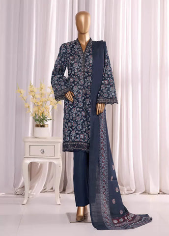 WK-2531-EMB- 3 Piece Khaddar Emboidered Stitched Suit