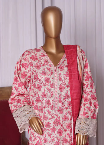 WK-2532-EMB- 3 Piece Khaddar Emboidered Stitched Suit