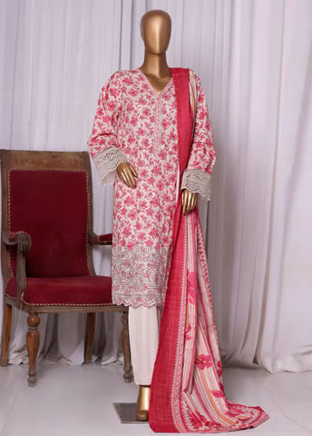 WK-2532-EMB- 3 Piece Khaddar Emboidered Stitched Suit
