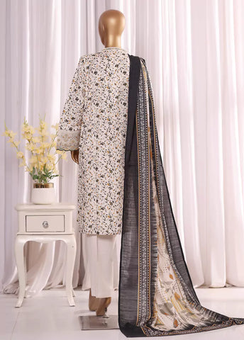 WK-2533-EMB- 3 Piece Khaddar Emboidered Stitched Suit
