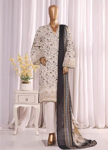 WK-2533-EMB- 3 Piece Khaddar Emboidered Stitched Suit