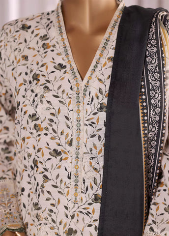 WK-2533-EMB- 3 Piece Khaddar Emboidered Stitched Suit