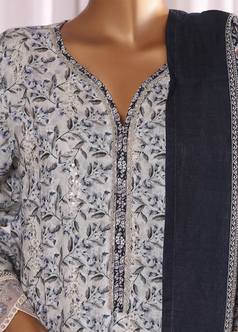 WK-2534-EMB- 3 Piece Khaddar Emboidered Stitched Suit