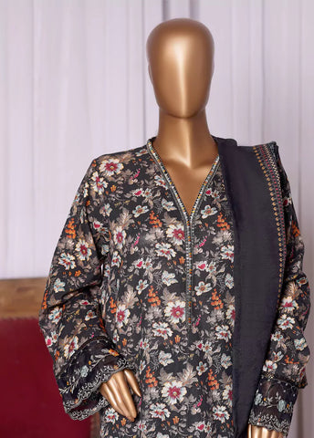 WK-2535-EMB- 3 Piece Khaddar Emboidered Stitched Suit