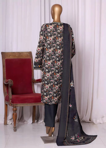 WK-2535-EMB- 3 Piece Khaddar Emboidered Stitched Suit