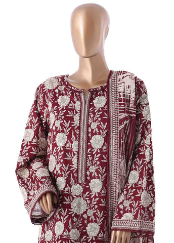 Bin Saeed Fabric - WK-2537- 3 Piece Khaddar Printed Stitched Suit