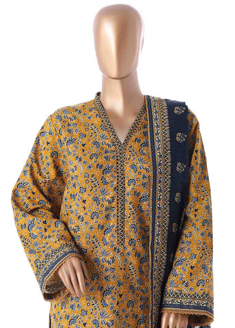 Bin Saeed Fabric - WK-2538- 3 Piece Khaddar Printed Stitched Suit