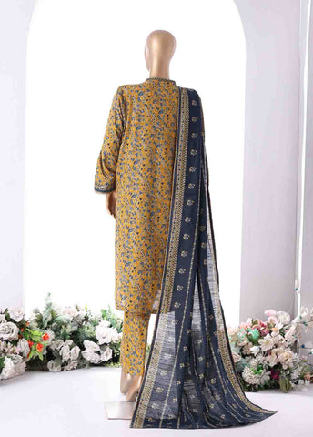 Bin Saeed Fabric - WK-2538- 3 Piece Khaddar Printed Stitched Suit