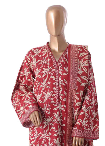 Bin Saeed Fabric - WK-2539- 3 Piece Khaddar Printed Stitched Suit