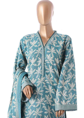Bin Saeed Fabric - WK-2540- 3 Piece Khaddar Printed Stitched Suit