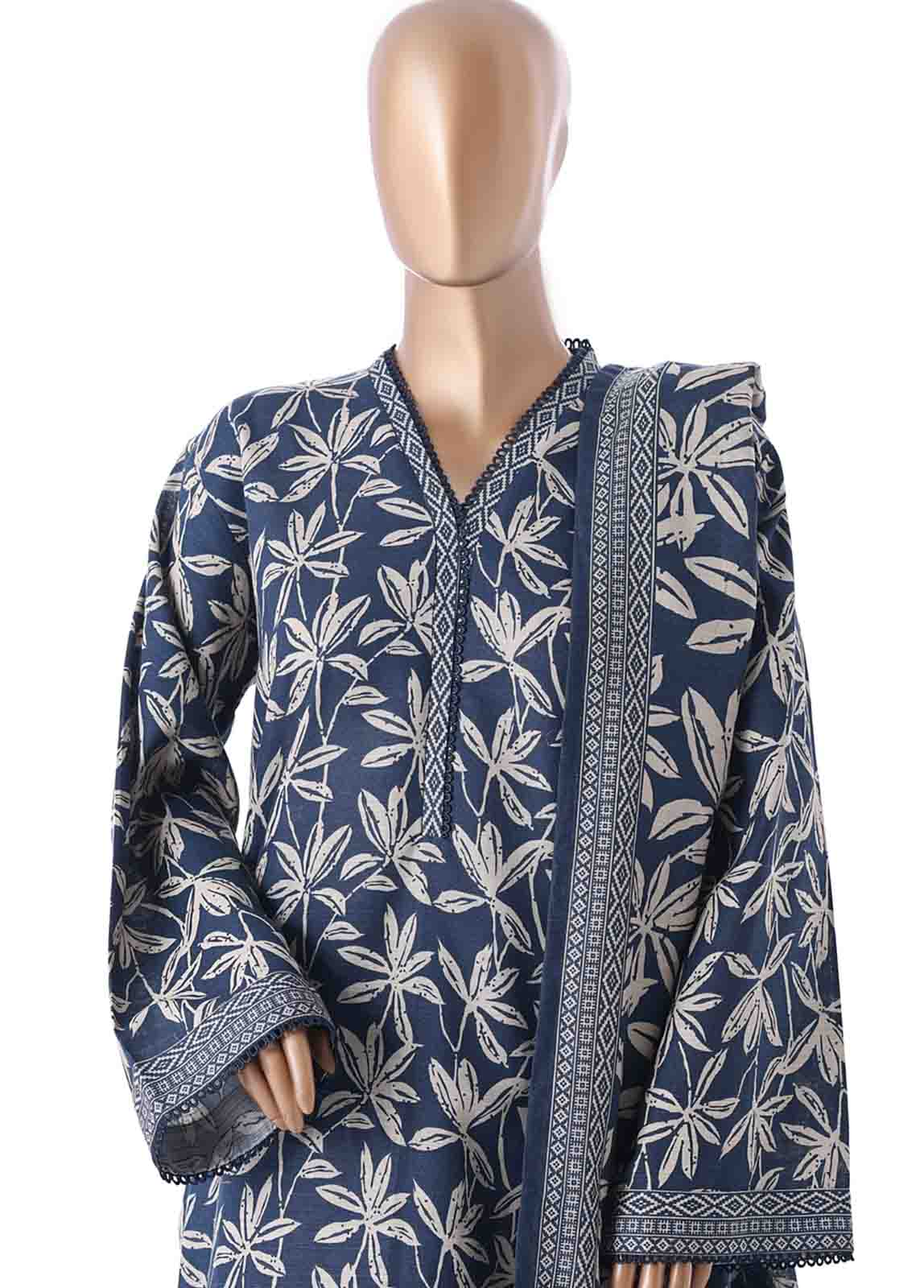 Bin Saeed Fabric - WK-2541- 3 Piece Khaddar Printed Stitched Suit