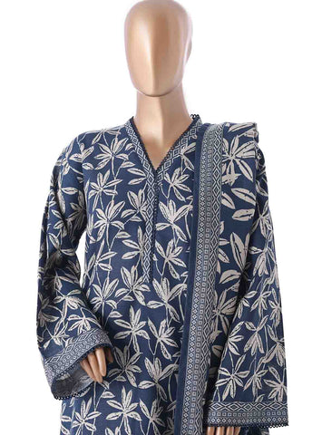 Bin Saeed Fabric - WK-2541- 3 Piece Khaddar Printed Stitched Suit