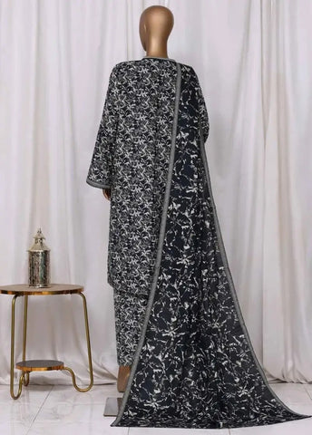 Bin Saeed Fabric - WK-2545-PR- 3 Piece Khaddar Printed Stitched Suit