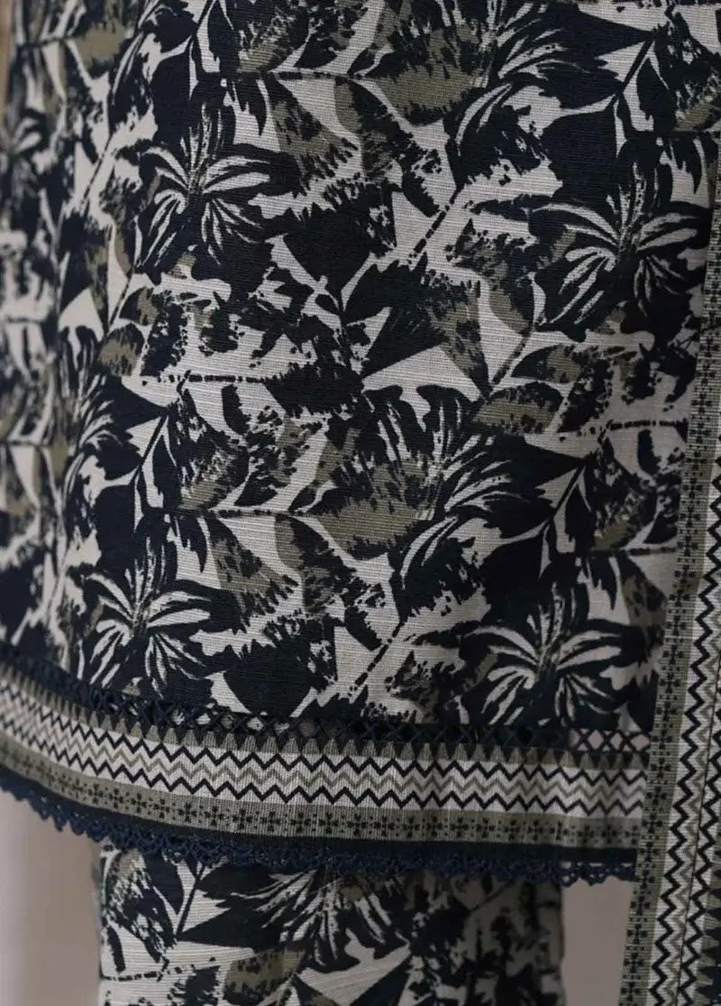 Bin Saeed Fabric - WK-2545-PR- 3 Piece Khaddar Printed Stitched Suit