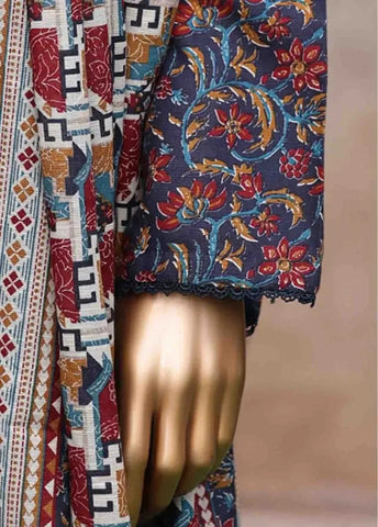 Bin Saeed Fabric - WK-2546-PR- 3 Piece Khaddar Printed Stitched Suit